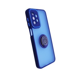 Funda con Anilla de Soporte para Samsung Galaxy A23 Azul Ahumado